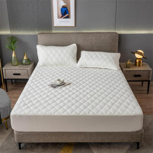 Bedsheet Waterproof Mattress Protector Cover Quilted Fitted Bed Sheet Single Double Queen King