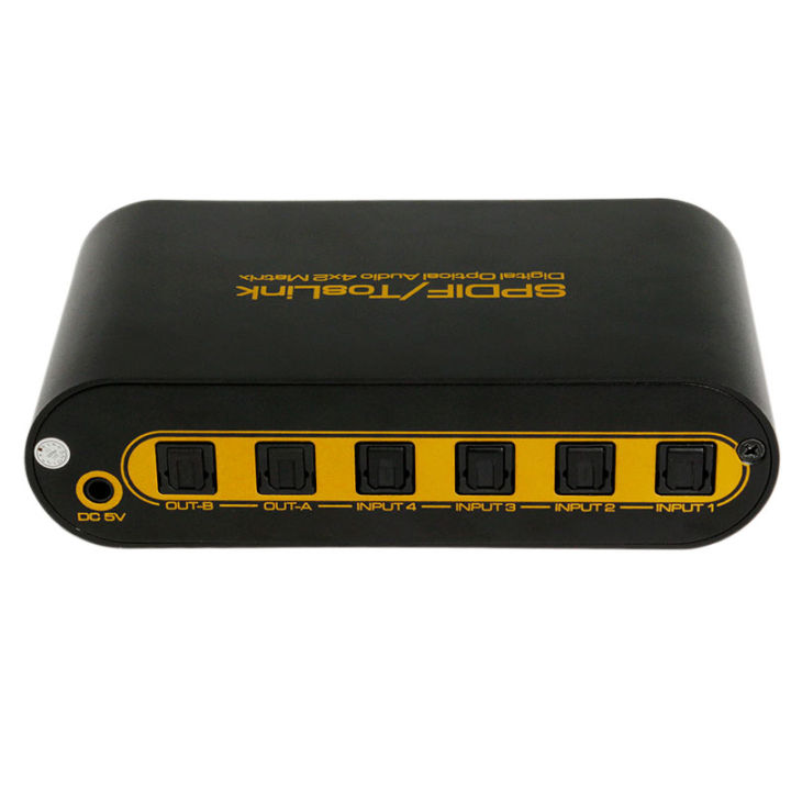 Digital Optical Audio Matrix 4X2 Switch 4 in 2 Out Video Splitter ...