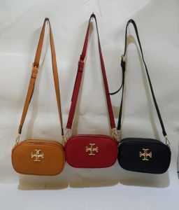 Selempang Tas Wanita TOR11 LOGO Model CAMERA 2 Ruang Bahan Canvas Kulit Jeruk