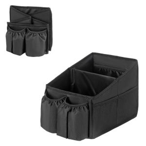 MILDGLOW Foldable Car Seat Organizer Multi-Pocket Large Capacity Cargo Storage Box Car Accessory Multiple Compartments Car Storage Bag Auto Trunk