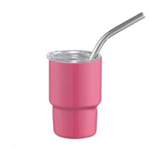 Stainless Steel Car Cup Double Wall Insulated Travel Mug Mini Tumblers with Straw & Lid Portable Coffee Cup Drinkware