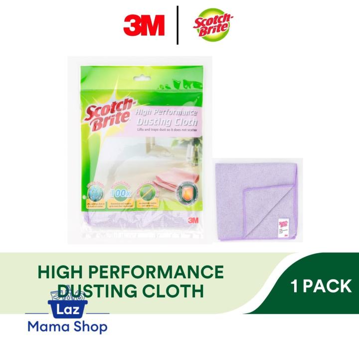 3M Scotch Brite Microfiber High Performance Dusting Cloth Traps Dust