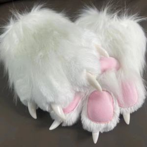 GIORGIONE STORE Furry Cosplay Costume Gloves Squeaky Kig Cartoon Cosplay Props Fashion Warm Cat Claw Mittens Cosplay Props