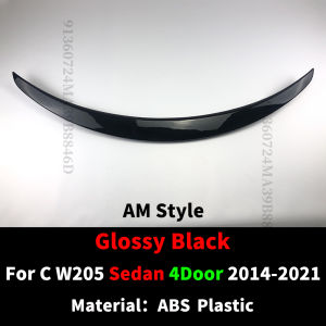 Rear Spoiler Wing Tuning Accessories Racing Trunk Boot Lip For Mercedes Benz C W205 and C63 C43 4Door 2014-2021 AMG Style Tail