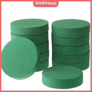 WP💓💛💖 Green Floral Foam 10x4cm Round Floral Foam Brick Multi-purpose Dry Floral Foam Blocks Flower Mud DIY Flower Arrangement Kit