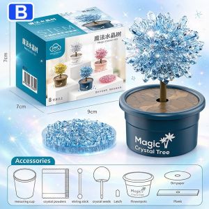 Dual Crystal Growing Tree Kit DIY Science Toy With Safety Accessories Parent Child Interactive Gift
