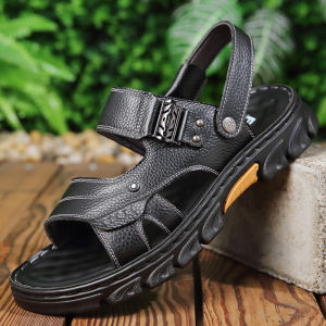 Summer MenS Dual-Use Sandals Soft-Soled Versatile Beach Shoes Comfortable Driving Shoes For Middle-Aged And Elderly