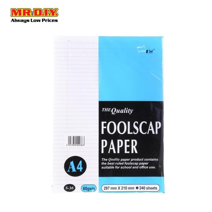 Light Blue Uni Foolscap Paper 240S S-36 A4 60GSM