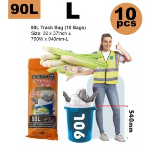 Garbamon Degradable Heavy Duty Trash Bag | Lemongrass Scented | Assorted Sizes (25L–120L)