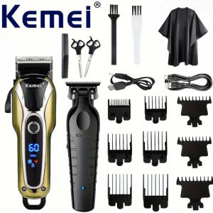 KEMEI KM-1990 แบตเตอเลี่ยนตัดผมไร้สาย แบตตาเลี่ยนแกะลาย แบตเตอร์เลี่ยนไฟฟ้า อุปกรณ์ตัดผม