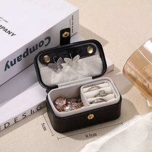 1PC Women Mini Jewelry Storage Box Portable Ring and Earrings Organizer Case PU Leather Jewelry Box