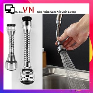 Đầu Vòi Rửa Bát Tăng Áp Xoay 360 Có Nút Điều Chỉnh 2 Chế Độ Dài 18cm - Đầu Nối Vòi Xịt Tăng Áp Tiện Lợi - Dây Nối Vòi Rửa Bát Cho Bồn Rửa  Vòi Nước