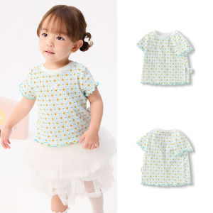 balabala Baby Short Sleeve T-Shirt Infant Girl Top 2025 New Summer Sweet Comfortable Top