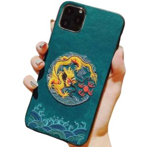 Leather Softcase Case Casing Cesing iPhone Bordir Embroidery Kulit Naga Dragon Phoenix CST01 iPhone 7 Plus 8 Plus 11 12 Mini 12 12 Pro