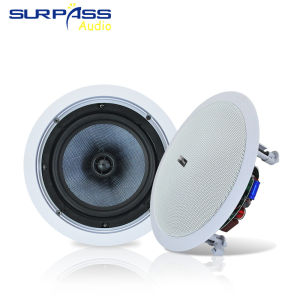 Powerful 50W Coaxial Ceiling Speaker 8 inch In-wall Loudspeaker HiFi Stereo Audio Amplifier Home Theater Background Music Horn Public Address System Single piece for Restaurant Vacation Hotel Inn