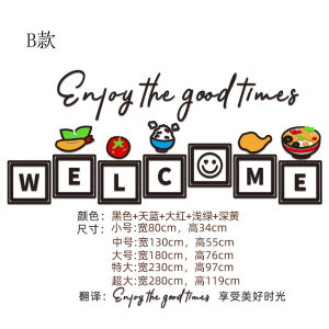 【MANDAO】Reception Welcome Wall Decoration 3D Acrylic Wall Sticker Front Desk Background Wall Decoration