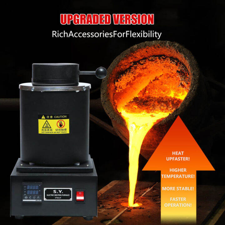 3KG Gold Melting Furnace,1600W 2000F Digital Electric Melting Furnace ...