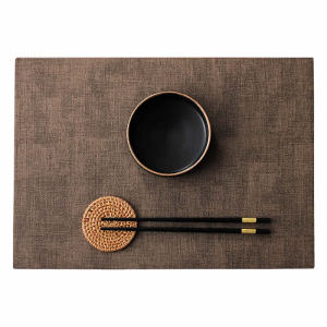 PU Leather Kitchen Coaster for Cups Pots Table Mat Dining Coaster Placemat Heat Resistant Place Mat Placemats Coasters for Dining Table