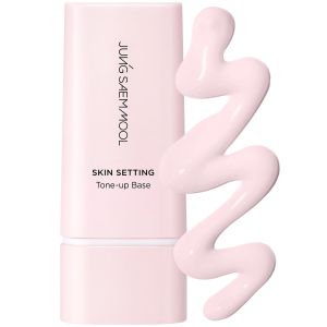 JUNG SAEM MOOL Skin Setting Glowing Base 1.35 Fl Oz Hydrating Primer with Fine Pearls for Radiant Glow Pore-Smoothing Pink Flower Complex Makeup Base for Dry and Combination Skin Korean Makeup