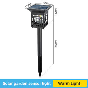 FONKEN Solar Garden Sensor Night Light Courtyard Pathway Lights Plug-in Lawn Waterproof Outdoor Lawn Lamp