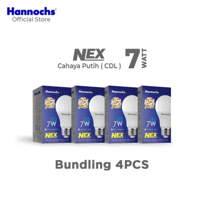 Hannochs Lampu Bohlam NEX 7W Cahaya Putih Paket isi 4pcs