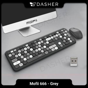 MOFII 666 2.4G Sweet Wireless Keyboard Mouse Set - Lipstick / Matcha / Sakura Pink / Milk Tea / Purple / Blue Sea
