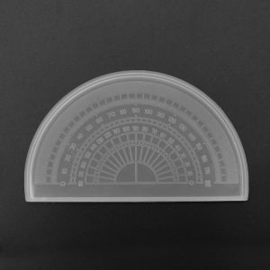 Cetakan Resin Penggaris Busur Cetakan Busur Derajat Ruler Mold Bentuk Setengah Lingkaran Bahan Silikon Karet Silicone Elastis Lentur Silicon Anti Lengket