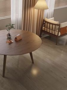 Round dining table Nordic minimalist modern dining table small apartment extendable round dining table adjustable round table foldable home-use solid wood table.
