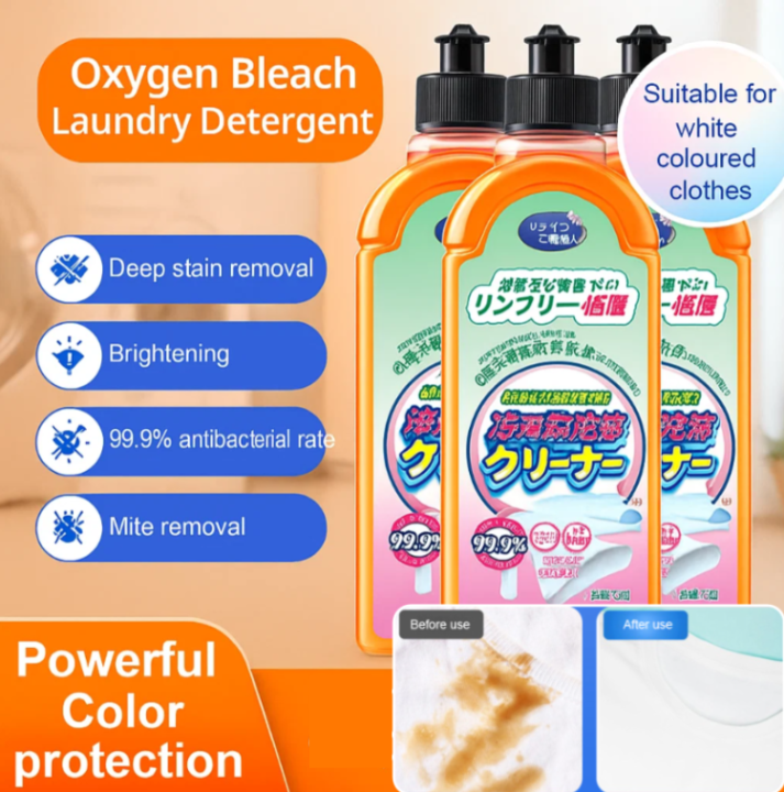 Concentrated Oxygen Bleach Laundry Detergent Effective Stain Remover ...