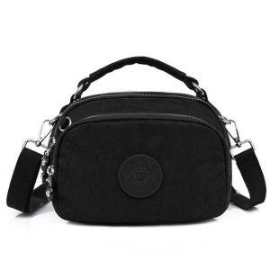 Dây kéo Nhiều túi Túi đeo vai Nylon Dung lượng lớn Túi đựng điện thoại di động Dây đeo có thể điều chỉnh thông thường Túi mẹ trung niên Nữ2026