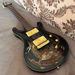 PRS Paul Reed Smith Dragon 2000 Chameleon Electric Guitar Dragon Abalone and Pearl Inlaid Top Wrap Arround Tailpiece Professional Guitar