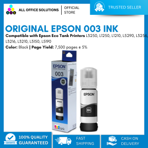 Original Epson 003 Ink Bottle C13T00V for L1110/L1210-50/L3110-16/L3250-56/L3150-56/ L5190/5290 Printers