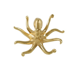 FPXR8 Gold Color Shell Fish Brass Handle Retro Luxury Wardrobe Drawer Pulls Creative Single Hole Cabinet Door Knobs Home Decor