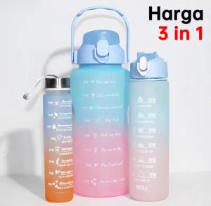 Botol Beranak 2 Liter 3in1 Botol Viral isi 3pcs Free Stiker