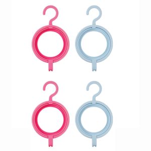 SKYJS 4Pcs Plastic Baseball Cap Rack Bright Color Round Shape Wall Door Storage Rack Multifunctional Foldable Hat Display Holder for Home