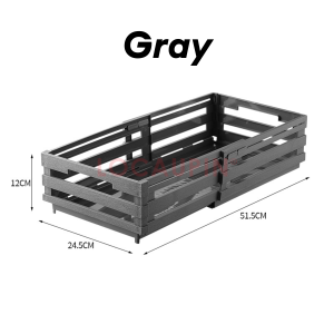 Multifunctional Extendable Storage Basket Large Capacity Clothes Snacks Drinks Sorting Box Kitchen Wardrobe Outdoor Use