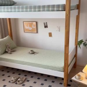 Japanese style 100% cotton student dormitory sheets single/super single sheets pillowcases