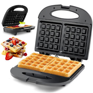 Vktech Multi-function Waffle Maker for Belgian and Snack Waffles with Anti-scalding Design and Non-stick Plate