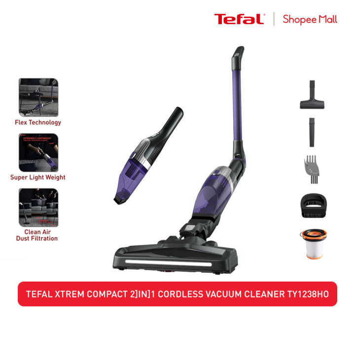Tefal XTREM Compact 2-in-1 Cordless Vacuum Cleaner TY1238HO