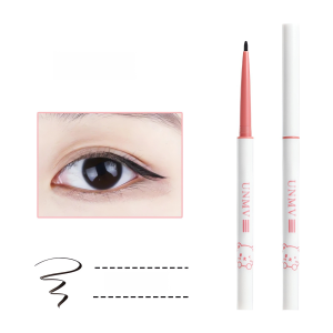 Ultra Fine Tip Eyeline Gel Pencil Waterproof Smudge Proof Long Lasting 2 in 1 Double Ended For Eyeliner and Under Eye Brightening Natural Makeup