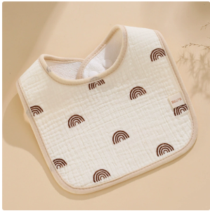Buy 1 Take 1 Thickened 100% Cotton Baby Bib U-Shaped Drool Bib Soft & Absorbent Adjustable Snaps Cartoon Pattern Suitable For Babies Aged 0-3 Years Relieves Teething Drooling Suitable For Newborns