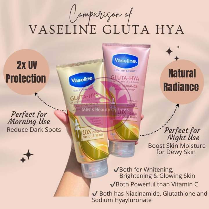 vaseline lotion with glutathione Vaseline Healthy Bright Gluta-Hya Serum Burst Lotion Pink Gold Brighten  Skin 170 main image 0