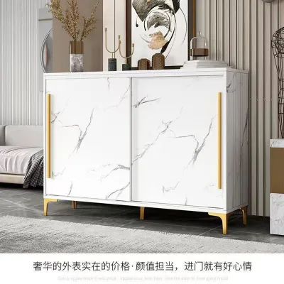 👍Sliding Door Shoe Cabinet(Free Delivery and install) Type DG014 Light luxury Home Door Large Capacity Shoe Rack