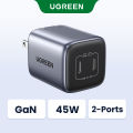 【Nexode】UGREEN GaN 45W Type C Support Samsung 45W Fast Charger Foldable Adapter อะแดปเตอร์ SFC 2.0 for Samsung Glaxy S25 S24 Ultra Model: 90572. 