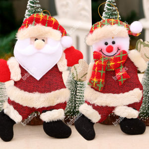 (2pcs)1pair Santa Claus Snowman decorations Christmas tree ornamentsChristmas Tree Hangingdecor
