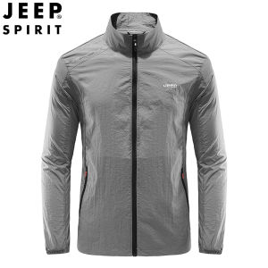 Jeep Tinh Thần Người Đàn Ông Của áo khoác Jacket nhẹ mỏng mùa hè cổ đứng bảo vệ khỏi ánh mặt trời Upf50 + Du Lịch Ngoài Trời bảo vệ khỏi tia UV quần áo đi câu Áo Khoác
