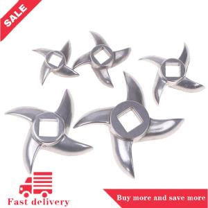 [COD] Cho máy xay thịt lưỡi thép không gỉ rùa trở lại dao lưỡi chéo phụ kiện 5 8 10 22 32 loại thịt cắt lưỡi