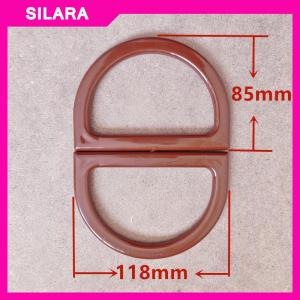 SILARA กระเป๋าถือเรซิ่นทรงกลม2ชิ้นสำหรับกระเป๋าถือทำมือกระเป๋าผ้าทอแบบทำมืออุปกรณ์เสริมกระเป๋าแฟชั่นที่จับ