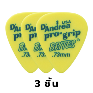 ปิ๊กกีตาร์ D’Andrea Pro Grip Brites 351 Shape 0.73 mm. แพ็ค 3 ชิ้น ของแท้ USA