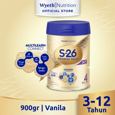 S-26 PROMISE GOLD Tahap 4 Vanila Susu Pertumbuhan Anak Usia 3-12 Tahun 900gr
